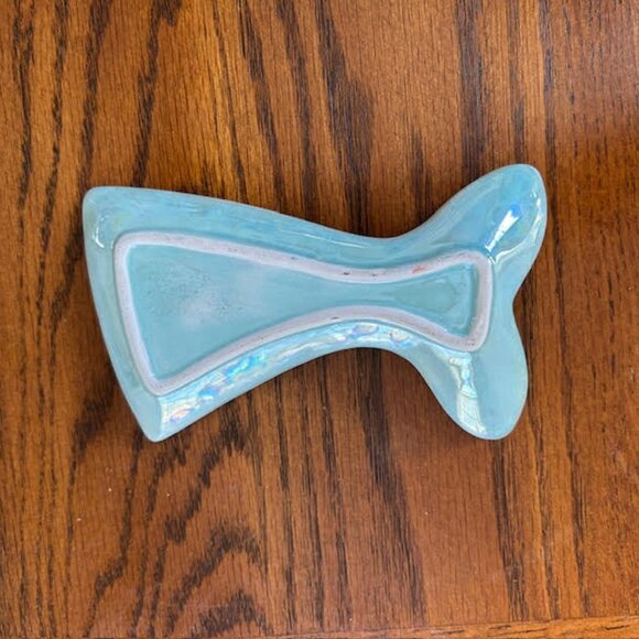 Mermaid Tail Trinket Tray Iridescent Shell Jewelry Dish 6.5" - Picture 6 of 6